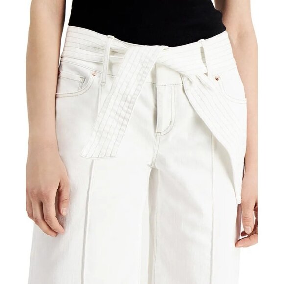 INC International Concepts Women's White Wide-Leg Pants Size 14 - Picture 3 of 15